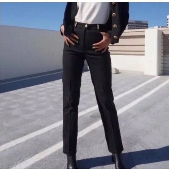 Like New St John Sport By Marie Gray Black Straight 90s Fit Pant Size 6 - Picture 2 of 8